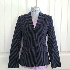 The Limited vintage black striped jacket blazer size XS nwot